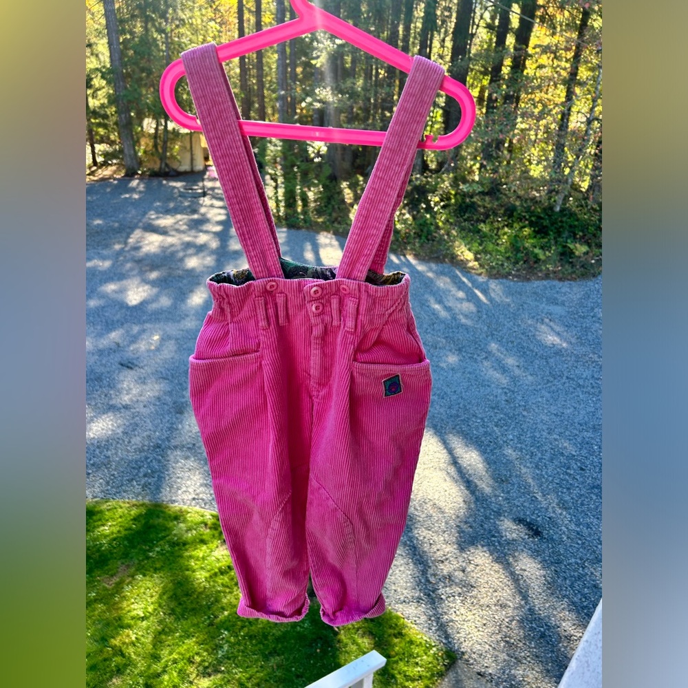 Vintage Corduroy Overalls / Pants (Pink)